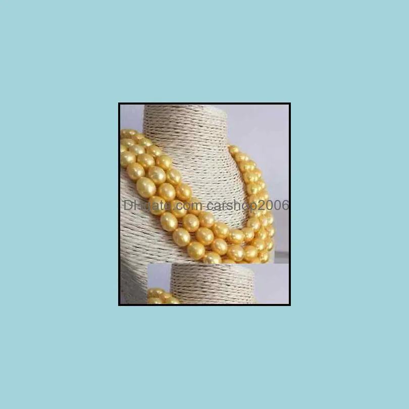 Wholesale huge natural baroque 11-12 mm south seas gold pearl necklace 48 inch 14k gold clasp