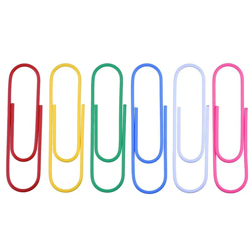 Mini Metal Papers Clips Colorful Paper Clip Bookmark Memo Planner Clamp Bookmarks Filing Supplies School Office Stationery BH5563 TYJ