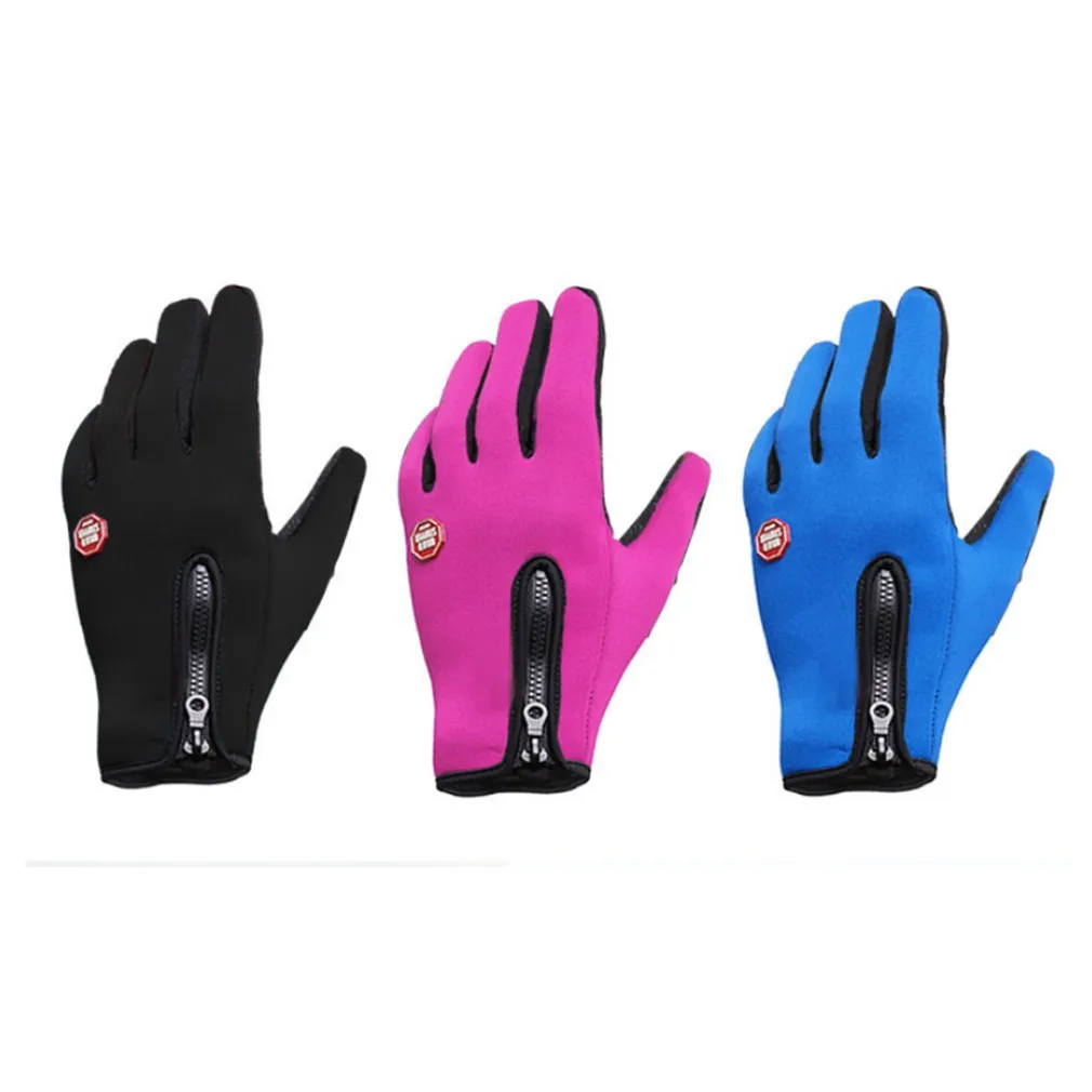 Dotknij ekranu wiatroodporne sportowe rękawiczki na zewnątrz, mężczyźni Winter Polarowe ciepłe rękawiczki do biegania, antypoślizgowe cyklina YY28