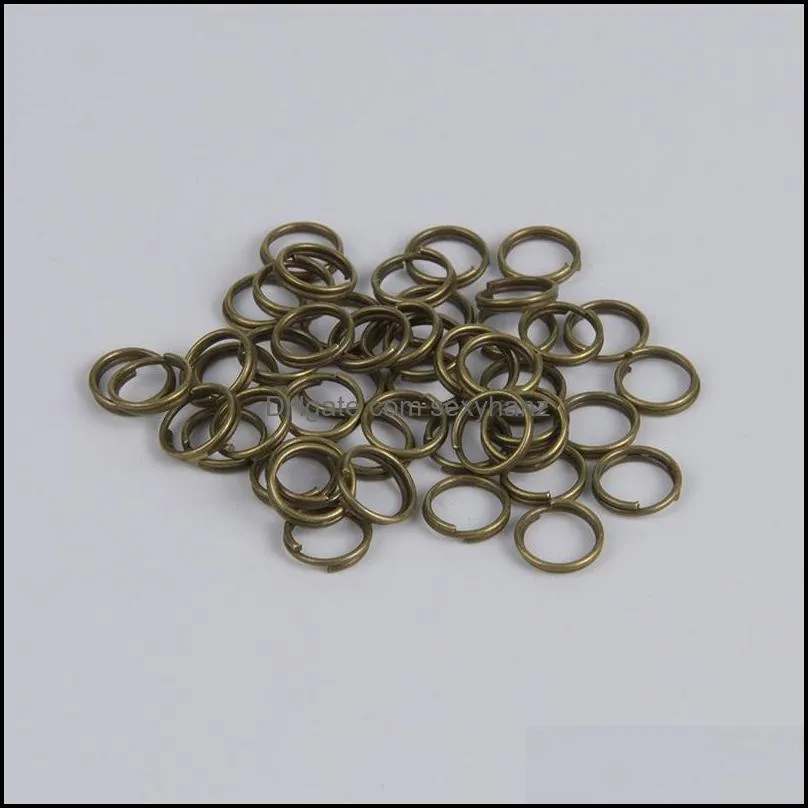 100-200Pcs Double Loops Open Jump Rings Diy Jewelry Findings Accessories Circle 2Layer Split Rings Connectors For Jewelry Making 1376