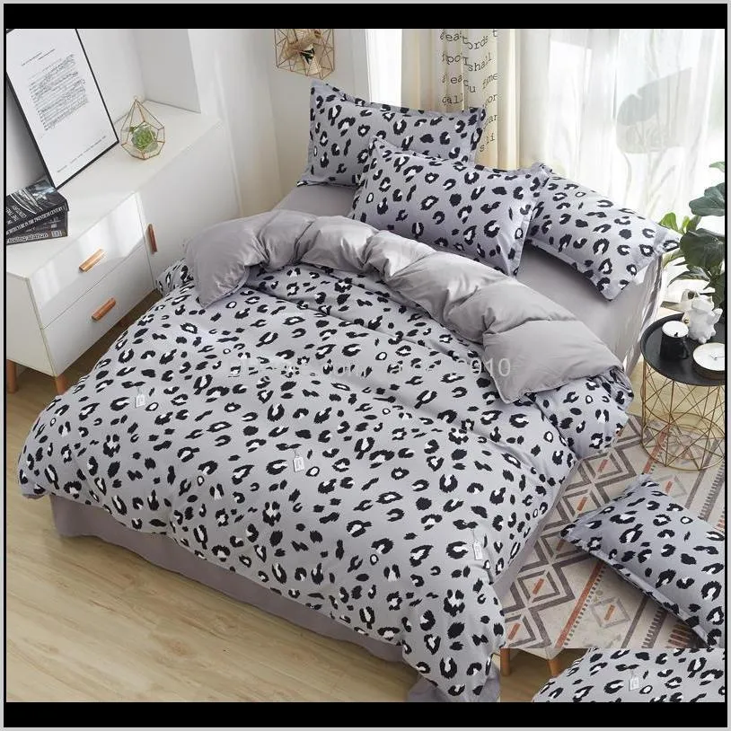 Modern Geometric Print King Bedding Ställer in Bekväm Cover Bedroom PillowCase Duvet Cover 34 st Bed Set PQQM9 8S37C