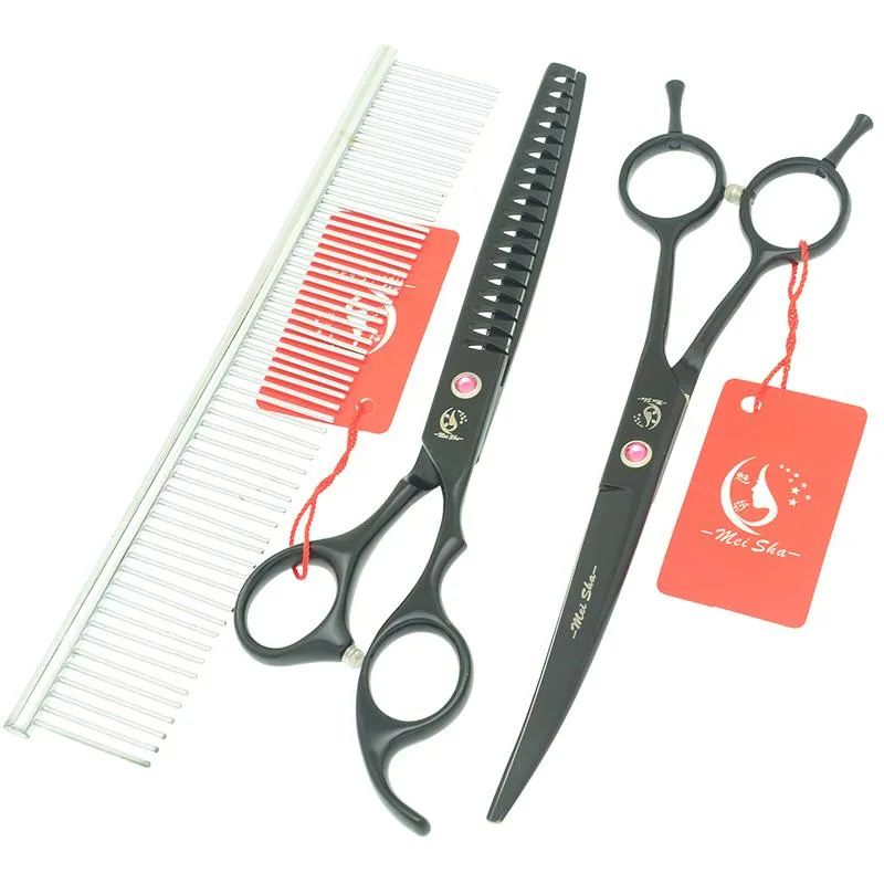 7.0 Inch Meisha Pet Grooming Scissors Set Stainless Steel Sharp Cutting Thinning Shears Dogs Cats Hair Beauty Clipper Pet Accessories