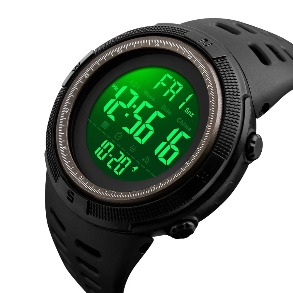 SKMEI-relojes militares de lujo para hombre, pulsera Digital LED  electrónica, resistente al agua, para deportes