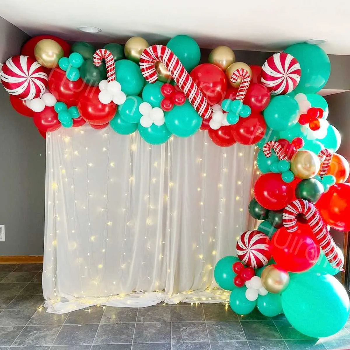Palloncino natalizio Kit arco ghirlanda Palloncino in lattice Decorazione per feste di buon Natale Compleanno per bambini Baloon Xmas Natal Navidad Globals Y2543