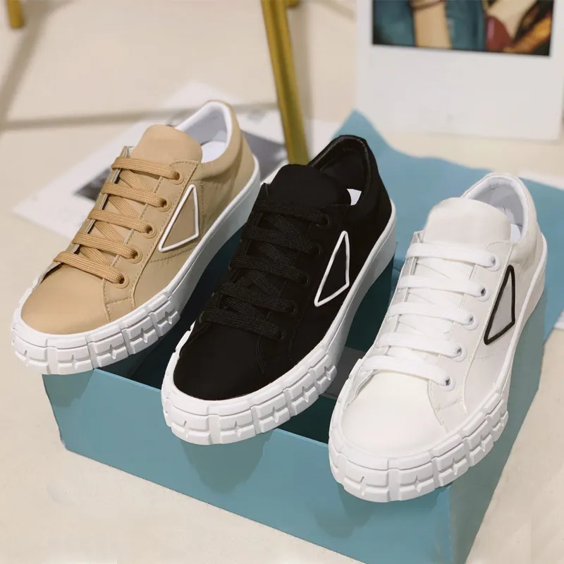Casual shoes womens designer shoe Sports Travel fashion white woman Flat SHoes lace-up Leather sneaker cloth gym Trainers platform lady sneakers size 35-40-41 With box