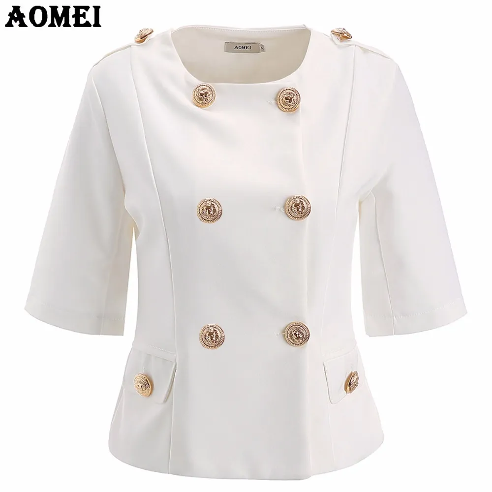 Spring Women Blazer Casual Fashion Suit Black White Wear to Work Office Ladies Clothing Fall with Button Design Blasers 210416