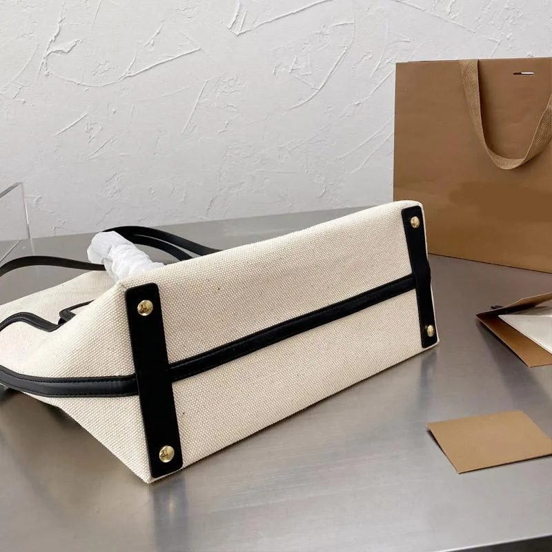 Fashion Handbags Tote Shopping Bag Women Shoulder Bags Canvas Detachable Zipper Purse Plain Letter Large Capacity Package High Quality