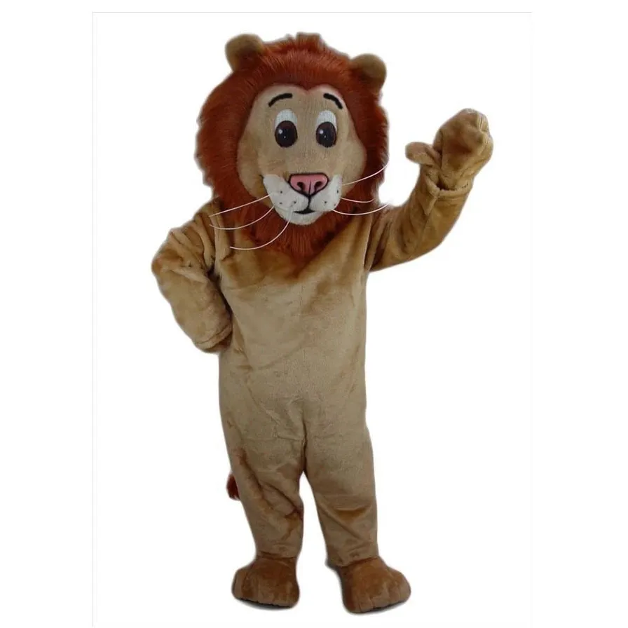 Hallowee Lion Mascot Costume High Quality Cartoon Animal Anime theme character Carnival Adult Unisex Dress Christmas Birthday Part245e