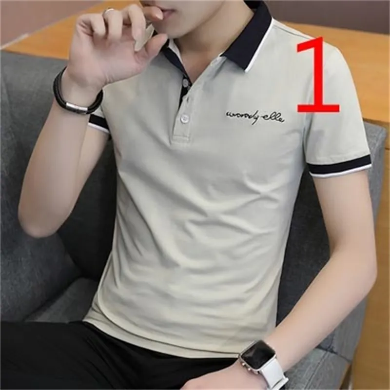 Verão de manga curta camiseta masculina magro no pescoço redondo Half-mangas branca t coreana da solta fundo me 210420