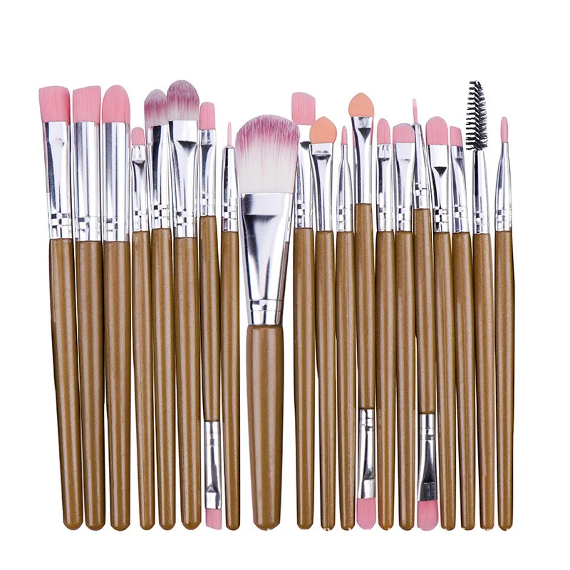 20 kinds styles of makeup brushes set beauty tools eye eyebrow shadow sponge lip brush with tube fine eyeliner super quality