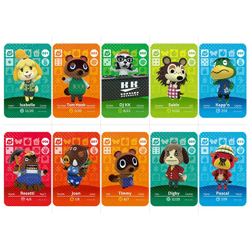 2021 Cartes NFC pour Amiibo Animal Crossing MiNi Card Series 1 Compatible avec Switch Wii U New 3DS 1-100325k