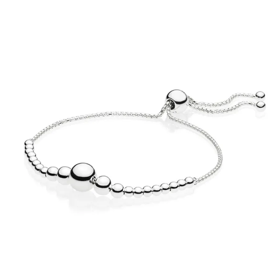 Novo 2021 100% 925 Sterling Silver Round Bracelet Fit DIY Original FShion Jóias Presente 212