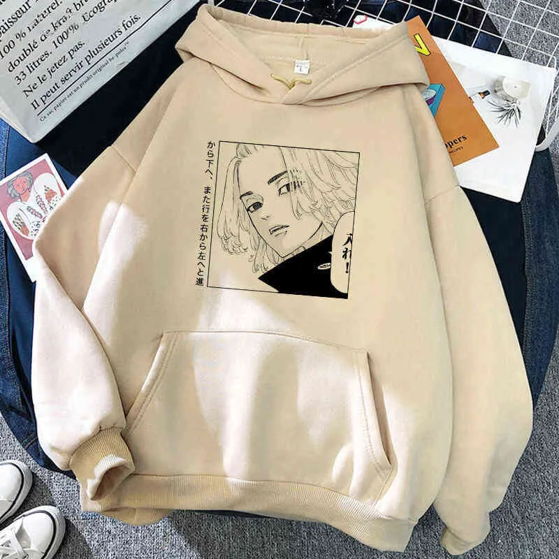 Hot Anime Hoodie Tokyo Revengers Manga Hoodies Hip Hop Casual Lose Druck Grafik Sweatshirts Unisex Tops Mann Y211122