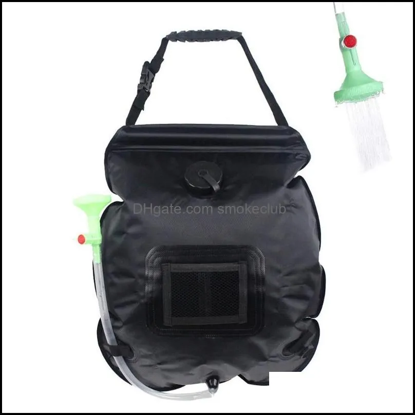 Outdoor Bags Solar Powered Camping Shower Bag 20L Heating Travel Portable Sun Water For Summer Beach Swimming Fishing