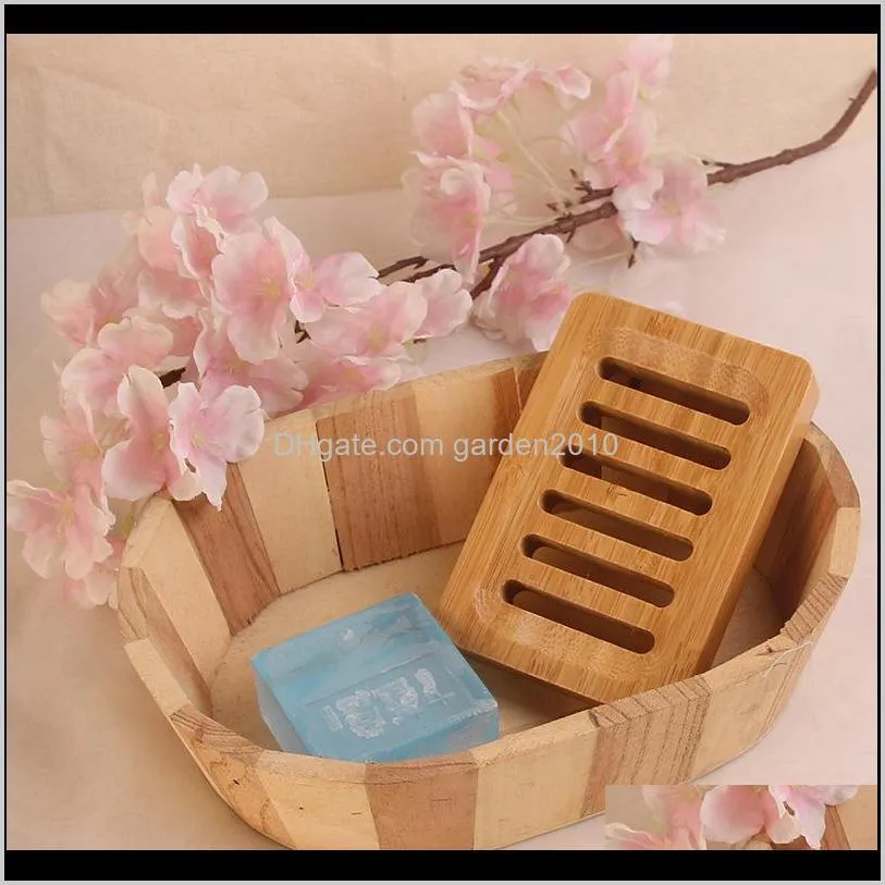 natural bamboo soap dishes tray holder storage soap rack plate box container portable bathroom soap dish storage box wb3194