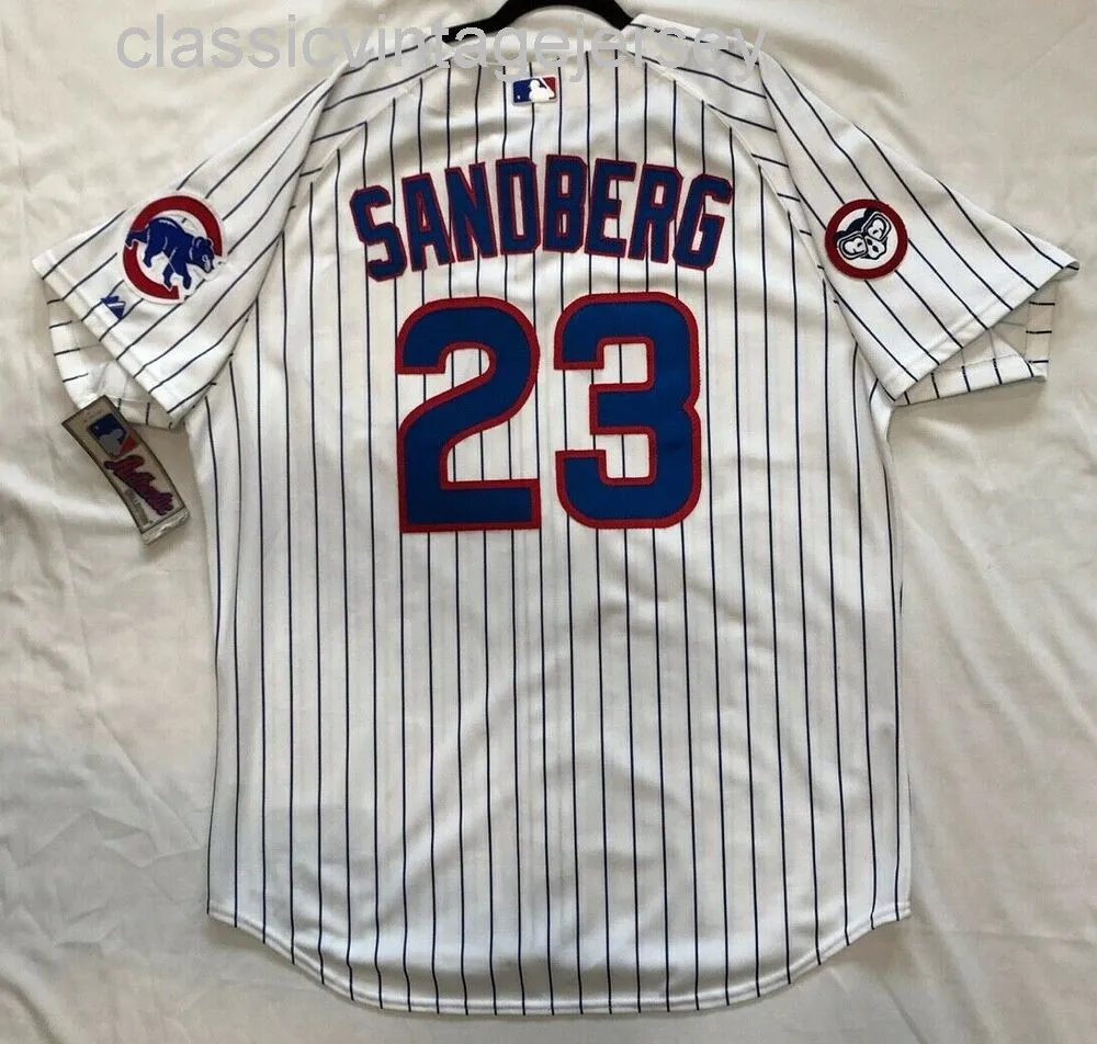 Männer Frauen Kinder RYNE SANDBERG ON FIELD JERSEY Stickerei Neue Baseball-Trikots