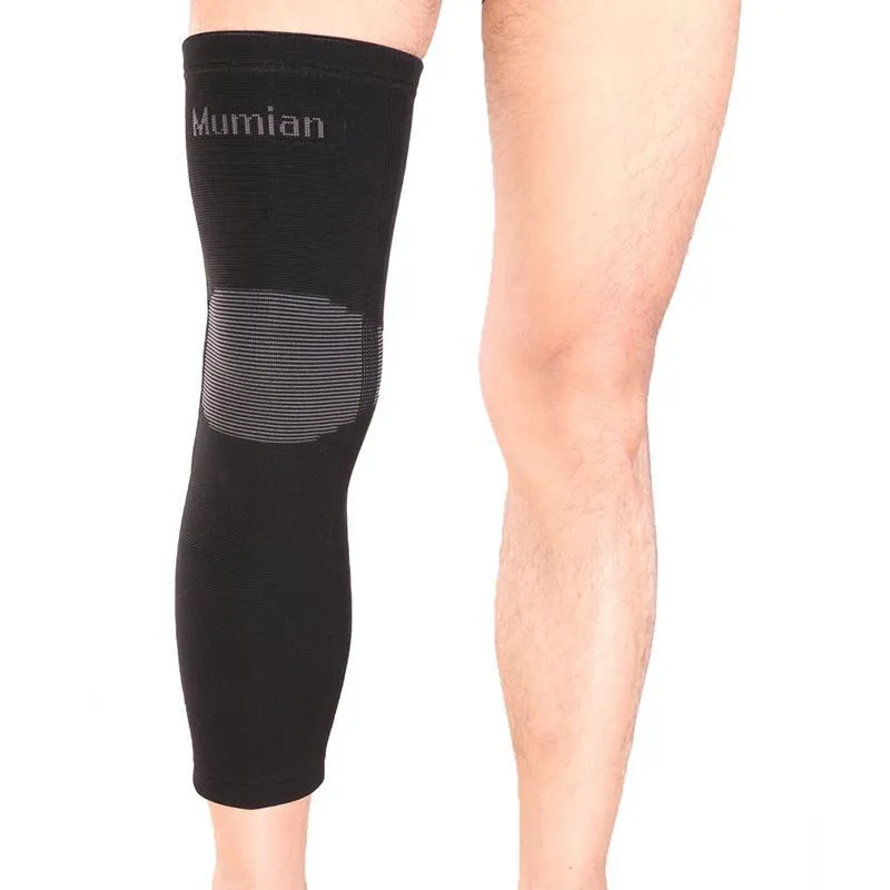 Armbågens knäskydd 1 st elastisk sport lång benstöd stag wrap protector stickning hålla varm pad skydd för fitness