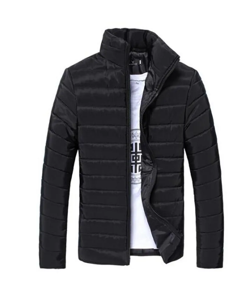 Qnpqyx мужская весна осень вниз куртки хлопок мягкие пальто с длинным рукавами сплошной цвет верхней одежды белый черный синий