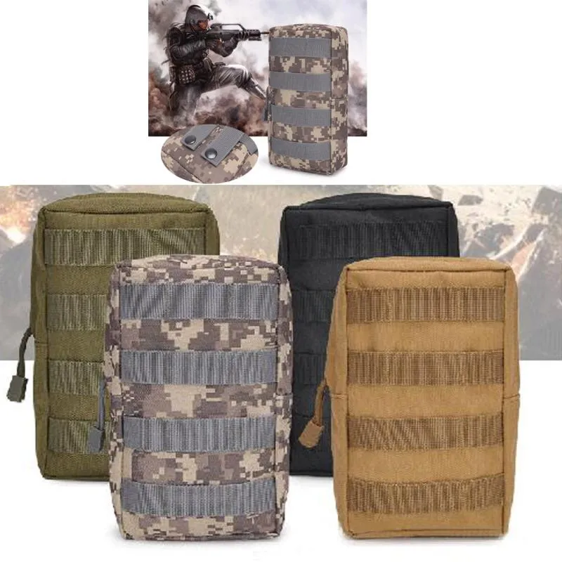 Utomhussäckar som jaktar Molle Bag Tactical Tool Survival Waterproof Phone Plånbok Pouch Militär Travel Sport Midjepaket