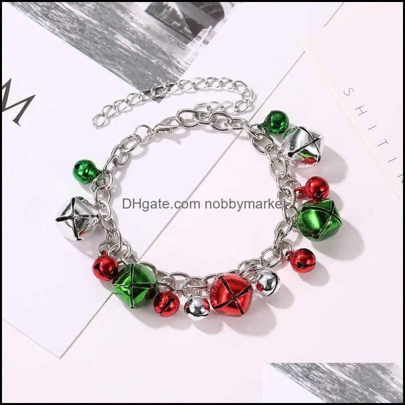 Earrings & Necklace Christmas Set Jewelry Color Bell Bracelet Ornaments Sets For Women