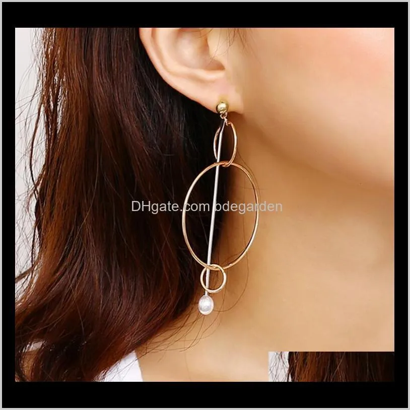jewelry hoop charm earrings different size three circle round geometry earrings for women hot fashion