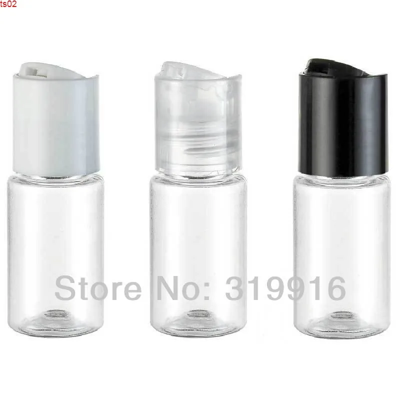 Botella de muestra de plástico PET vacía para hotel de viaje pequeño transparente de 10ml X 100, mini vial de aceite champú loción containerhigh qiy