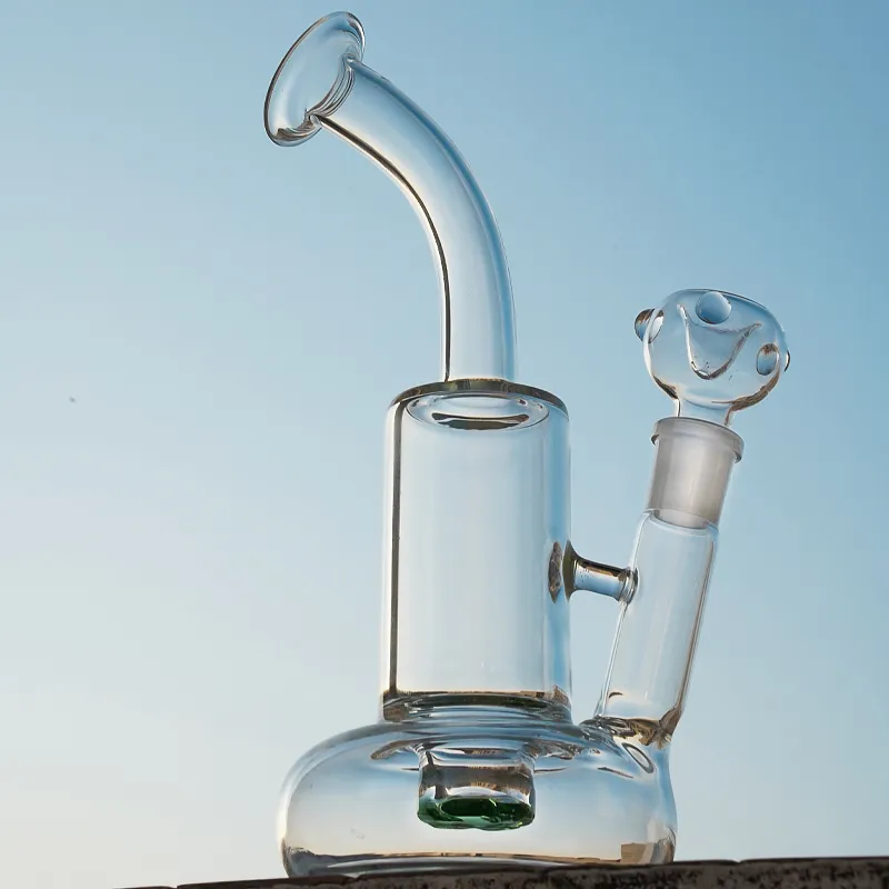 Glas Bong Tornado Perc Hookahs 10 tums vattenrör 18mm Kvinna Joint Oil DAB Rig Tobacco Tool Tillbehör Bongs med Bowl Bent Typ Hookah