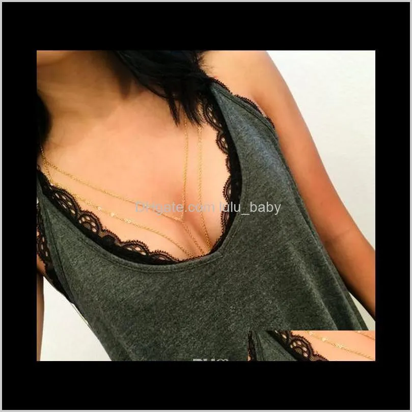 belly chains european and american fashion new simple geometric chain bra body chain chest chain