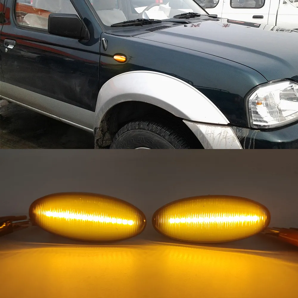 1SET LED Dinamik Yan İşaretçi Nissan Navara D22 NP300 1998-2005 DATSUN Frontier Fiera Pickup Terrano