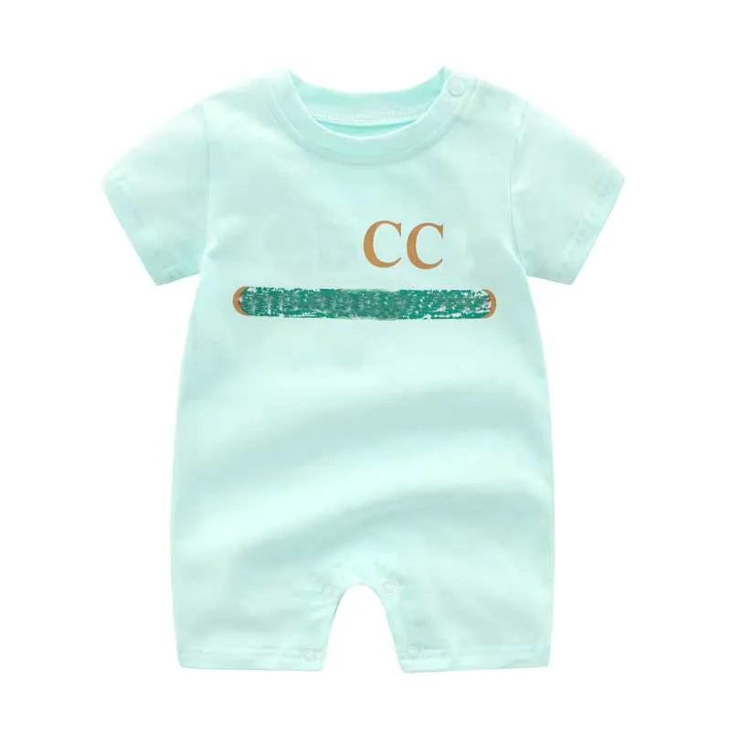 Combinaison d'été pour bébé garçon et fille, combinaison à manches courtes, en coton rembourré, de haute qualité, pour nouveau-nés de 1 à 2 ans