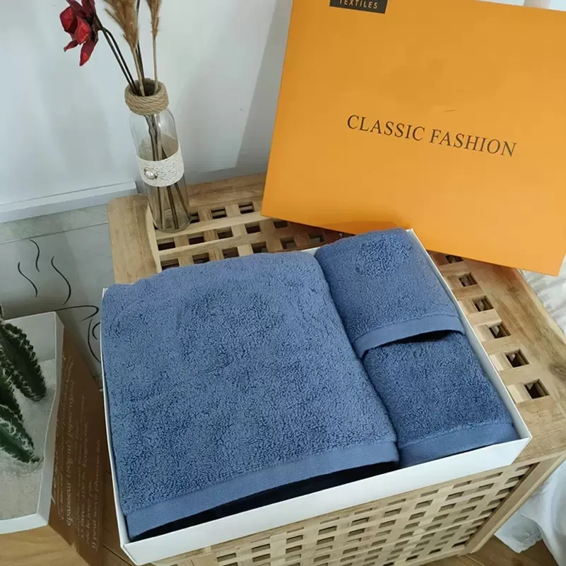 Ręcznik kąpielowy 3 kawałki zestaw klasyczny list drukowane łazienki Materiały eksploatacyjne Kerchief Hand twarzy Home Hotel Bawełniane ręczniki Zestawy prezentowe
