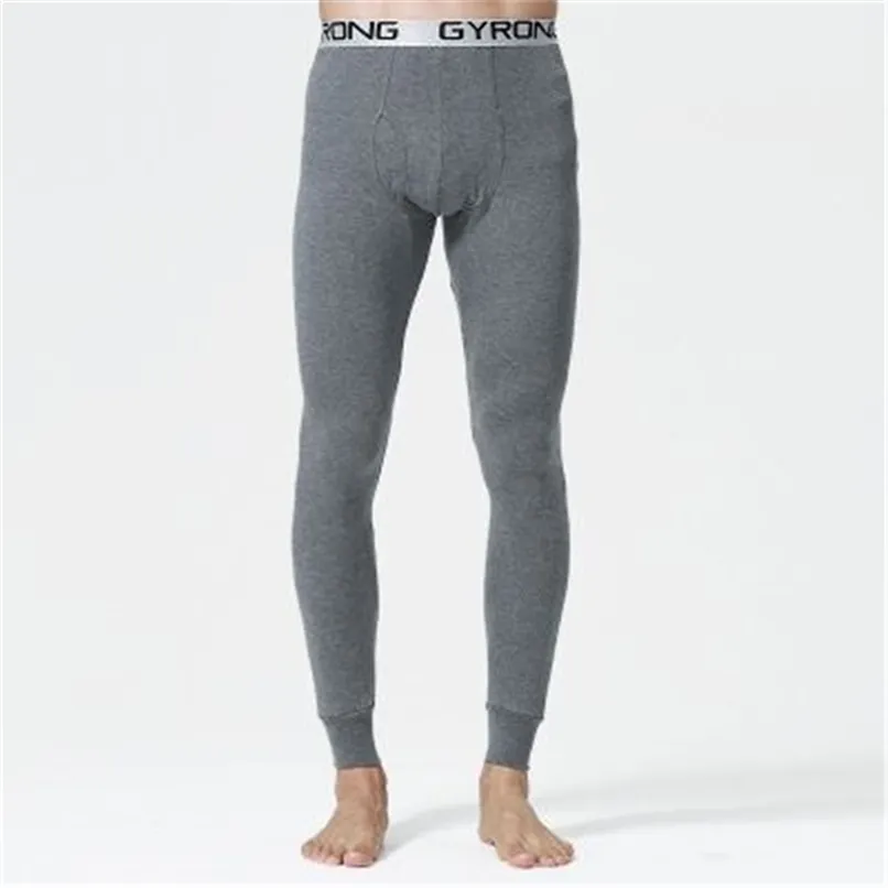 Autumn and Winter Men Long Johns 100% cotton Thermal Underwear Pants size M to 4XL 211110