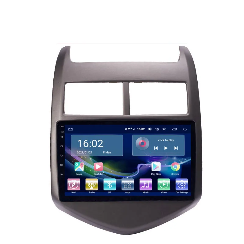 Bil DVD-navigeringsspelare Android 10.0 Video för Chevrolet Aveo Sonic 2011-2013 Stereo Headunit Radio