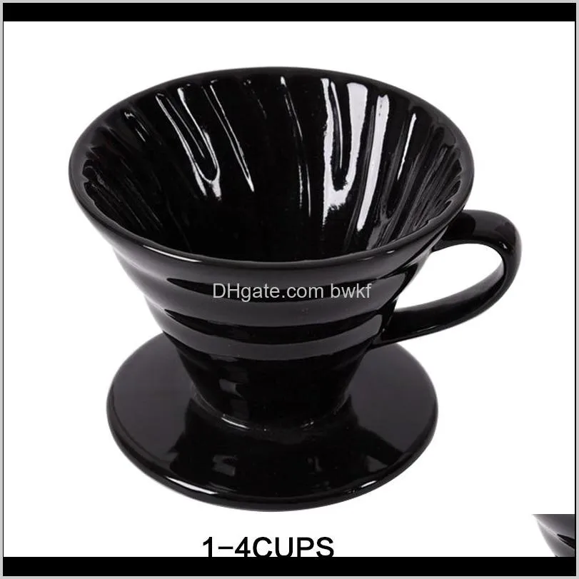 ceramic coffee dripper engine style coffee drip filter cup permanent pour over coffee maker with separate stand for 1-4 cups