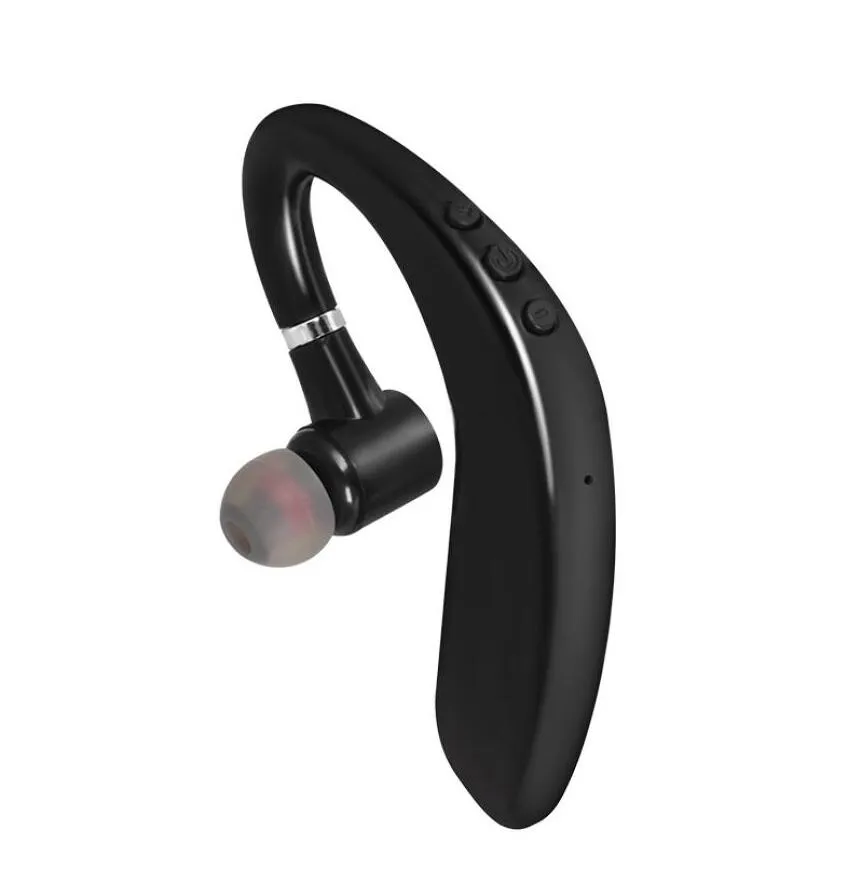 S109 Business Bluetooth Earphones Headset Wireless Single Ear-Hook Hängande öronstyp Långt vänteläge Earbuds 360 graders roterande