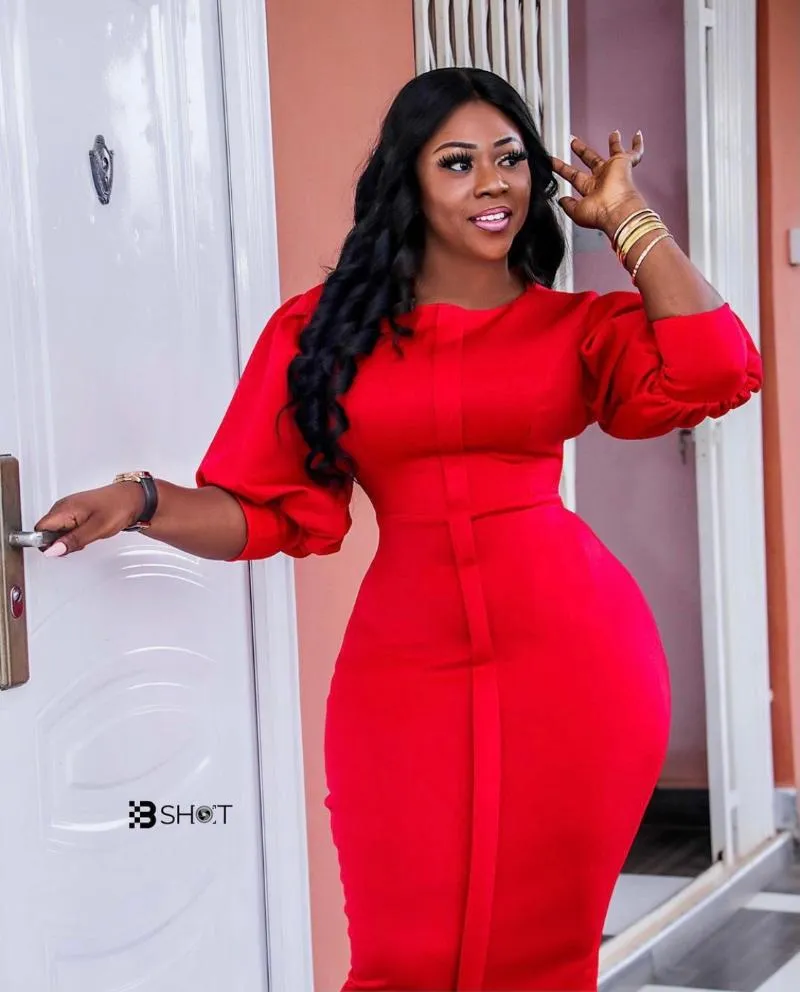 Plus size red maxi dress with sleeves online