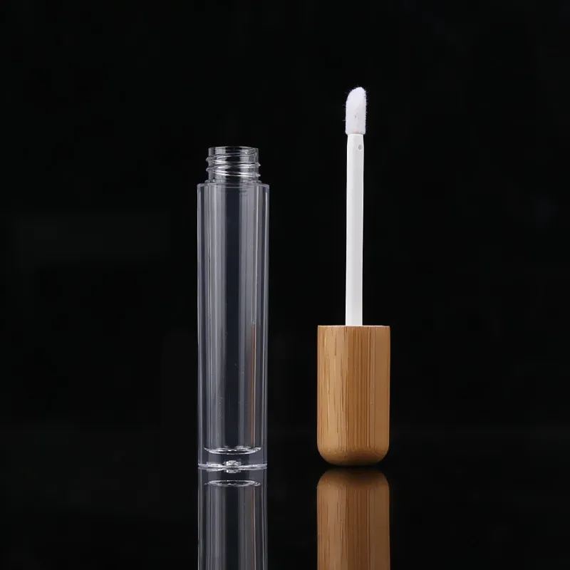 5 ml Vintage Bambu Lip Gloss Packing Bottle Refillable Lips Balm Tube Empty Cosmetic Container Packaging Lipbrush Diy Tubes Dh9589