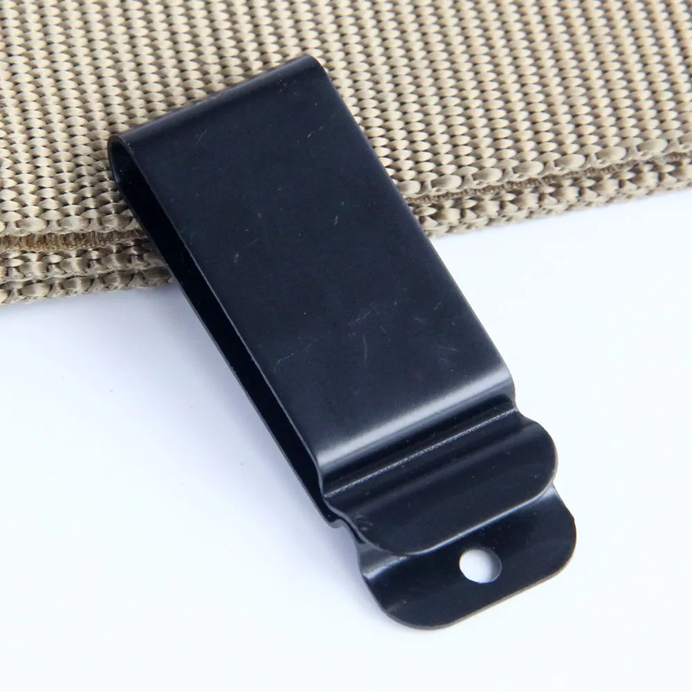 2pcs/set Black Holster Clip Metal Spring Belt kydex Sheath clip with screws