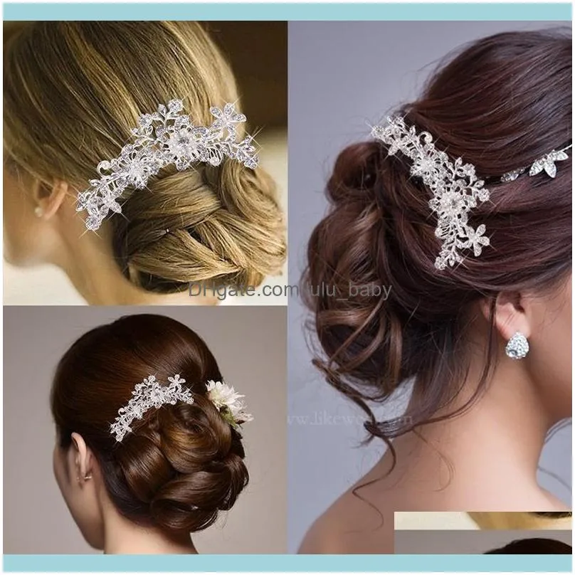 Hair Clips & Barrettes 2021 Arrivals Women Wedding Bridal Crystal Rhinestone Pearl Combs Head Piece Party Jewelry Accessories