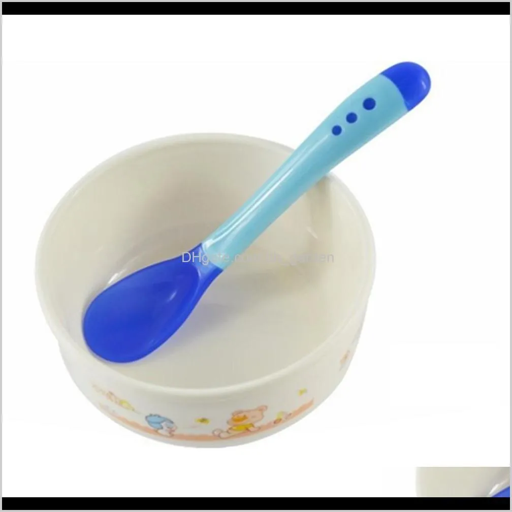 portable baby kids tableware spoon creative temperature sensing medicine food feeding platic spoons baby eating tools