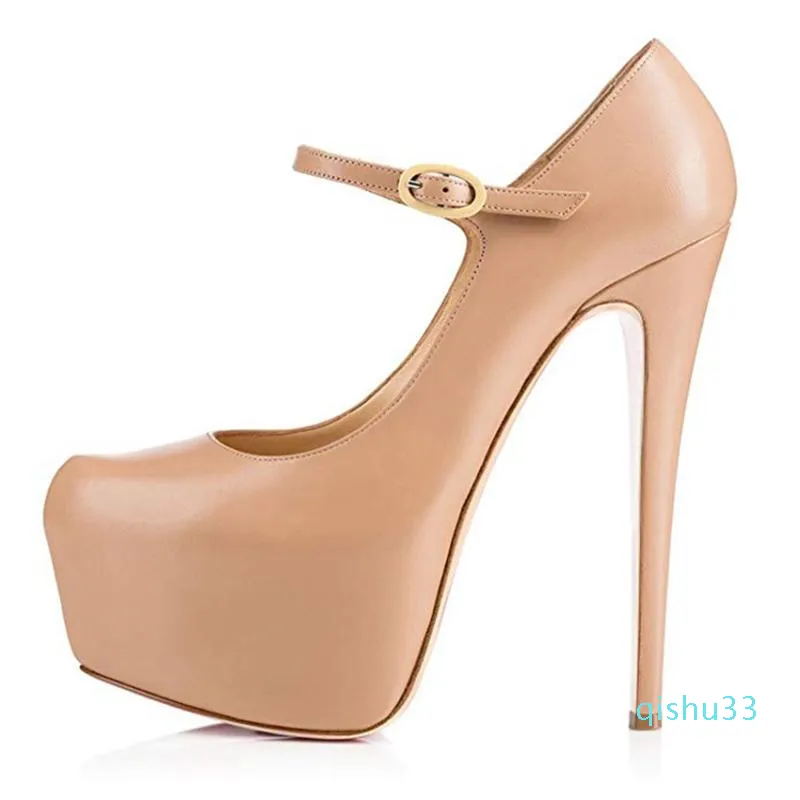 Atacado-vestido sapatos 2021 plus tamanho grande 35-52 preto nude fivela moda sexy plataforma de salto alto festa primavera feminino senhora mulheres bombas d1228