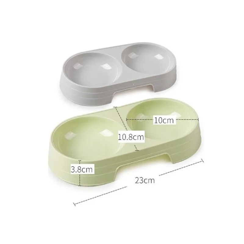 Double Dog Cat Bowls Splash-proof Pet Food Water Feeder For Dog Puppy Cats Pets Supplies Feeding Dishes Pet Bowl yq00980