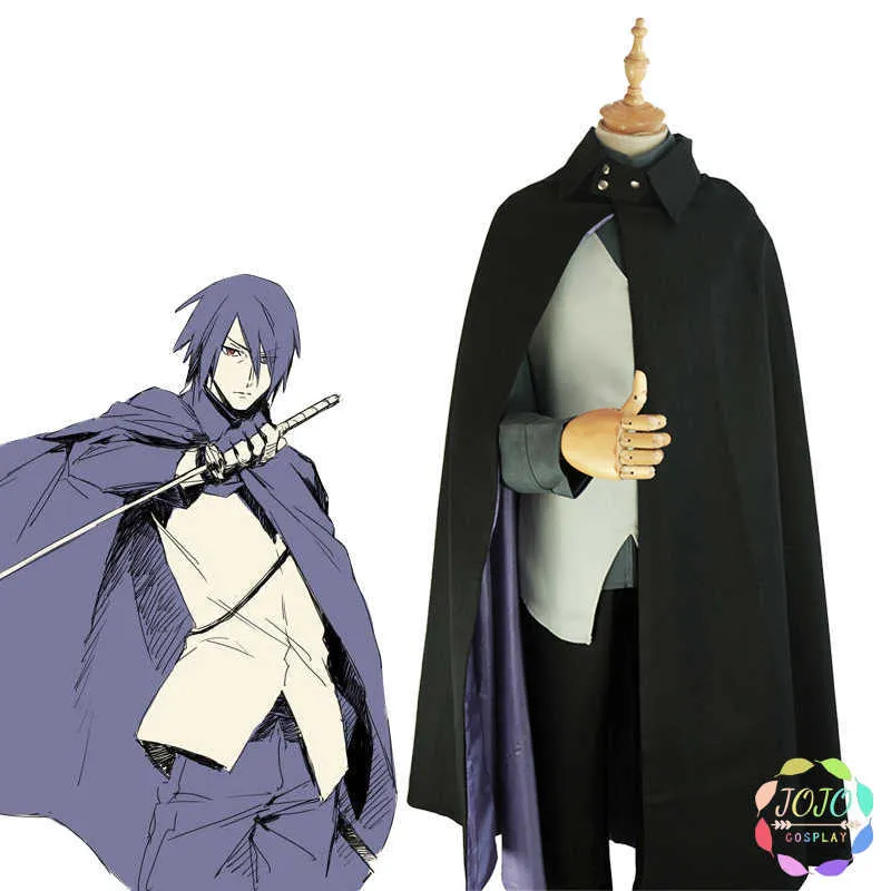 Compre Conjunto completo de fantasia de cosplay de uchiha sasuke