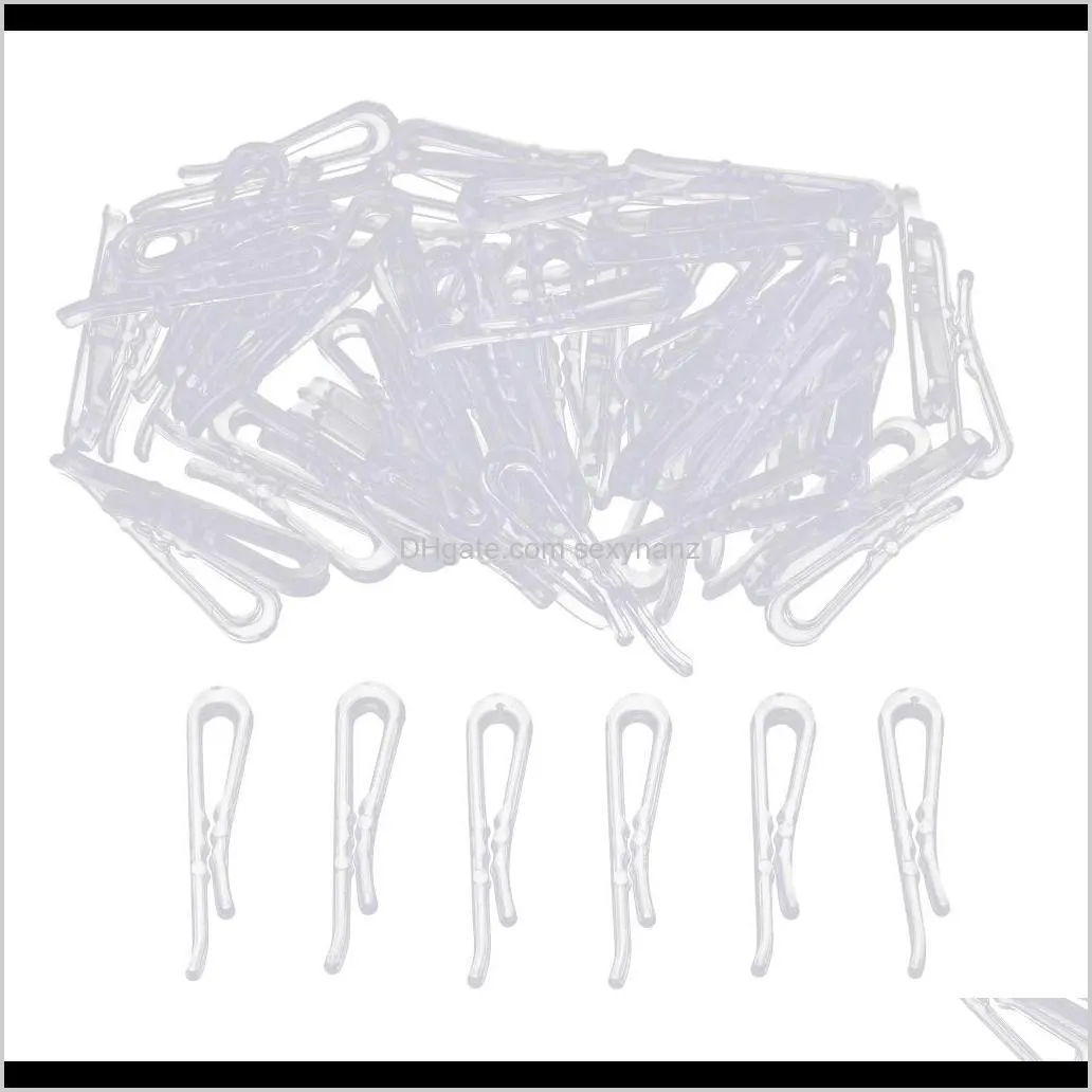 200pcs plastic clear sewing clips for shirt collar craft trouser peg clips