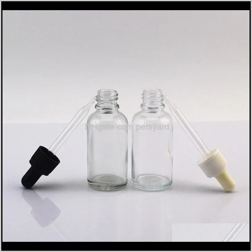 800pcs 5ml 10ml 15ml glass dropper bottles 30ml transparent e liquid empty bottle with rubber cap glass pipe 448 s2