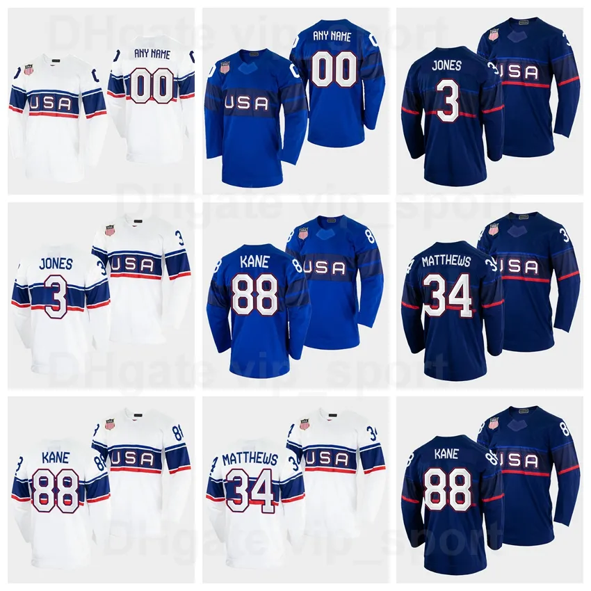 2022 USA Hockey Jersey Zima 36 Jack Campbell 74 John Carlson 53 Shayne Gostisberehere 77 Tony Deangelo 43 Quinn Hughes 22 Kevin Shattenkirk Team