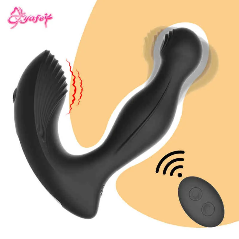360 Rotante Prostata Massaggiatore Stimolatore Telecomando senza fili Vibratore anale Butt Plug Giocattoli del sesso per uomini Adulti 18 0216