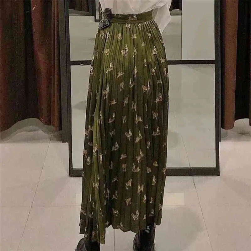 スカート Pleated Chevron Print Silk Skirt Alexandra Larrabure Chevron pleated skirt – APOC STORE