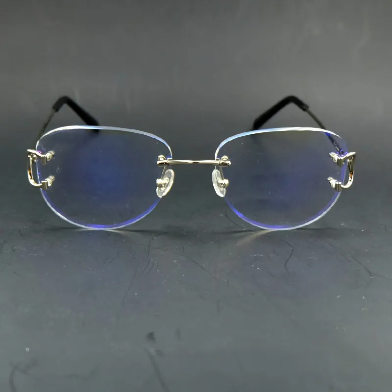 Gafas transparentes Marco Moda para hombre Decoración Vintage Carter Gafas de diseñador de lujo Gafas con estilo Sin montura Óptico de alta calidad 21