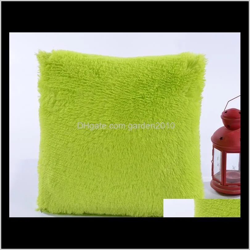 soft candy color plush throw pillow cover faux fur pillowcases for car sofa cushion case bedroom living room pillow case 15 colors